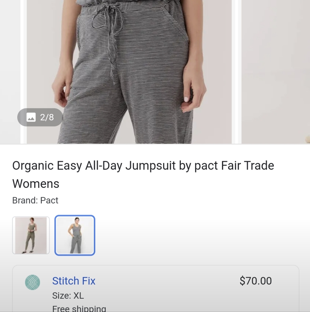 Pact jumpsuit NWT